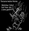 Cartoon: Letzte Worte (small) by Newbridge tagged tarzan,liane,öl,dschungel