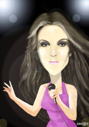 Cartoon: Celine Dion (medium) by Senad tagged celine,dion,senad,nadarevic,bosnia,bosna,karikatura