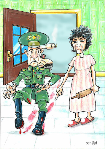 Cartoon: General (medium) by Senad tagged senad,bosnia,cartoon