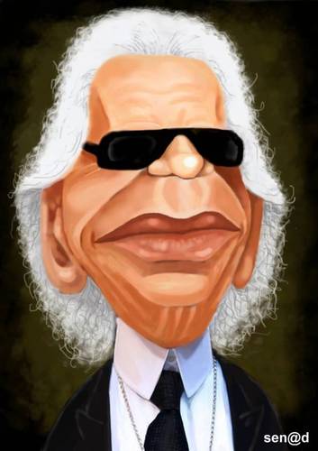 Cartoon: Karl Lagerfeld (medium) by Senad tagged karl,lagerfeld,senad,nadarevic,bosnia,bosna,karikatura