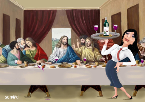 Cartoon: Last Supper (medium) by Senad tagged senad,nadarevic,bosnia,cartoon,karikature