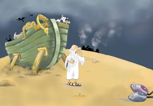 Cartoon: Noah ship (medium) by Senad tagged noah,ship,noa,senad,nadarevic,bosnia,bosna,karikatura