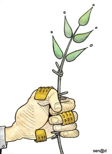 Cartoon: Olive branch (medium) by Senad tagged olive,branch,senad,nadarevic,bosnia,bosna,karikatura