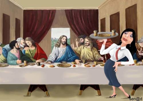 Cartoon: The Last Supper (medium) by Senad tagged senad,nadarevic,bosnia,bosna,karikatura