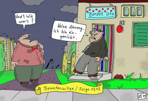 Cartoon: Beamtenwitze (medium) by Leichnam tagged bordell,beamtenwitz