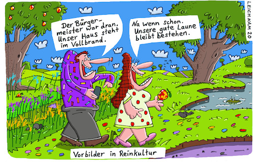 Cartoon: Bürgermeister (medium) by Leichnam tagged bürgermeister,vollbrand,haus,anruf,laune,spaziergang,leichnam,vorbilder,leichnamcartoon