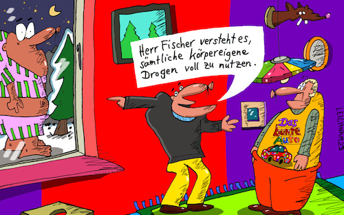 Cartoon: Fischer (medium) by Leichnam tagged fischer,leichnamcartoon,leichnam,körpereigen,drogen,nutzung,winter