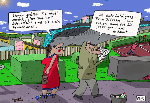 Cartoon: Frau Plässke (medium) by Leichnam tagged plässke,doktor,frauenarzt