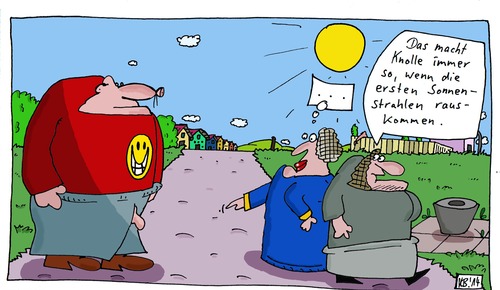 Cartoon: Frühling (medium) by Leichnam tagged frühling,angewohnheit,knolle,sonnenstrahlen,licht,helligkeit