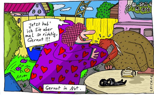 Cartoon: Gernot 11 (medium) by Leichnam tagged gernot,ersticken,dazwischen,busen,mal,so,richtig,anschmachten,liebe