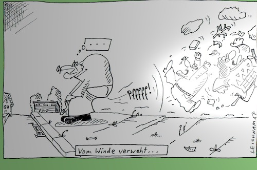 Cartoon: Gone with the Wind (medium) by Leichnam tagged gone,with,the,wind,vom,winde,verweht,leichnamcartoon,vater,kinderkutsche,filmklassiker,literaturverfilmung