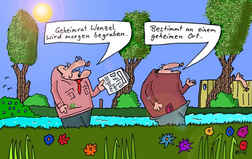 Cartoon: GRW (medium) by Leichnam tagged neuigkeit,ort,friedhof,beerdigung,begräbnis,geheimrat,wenzel,grw