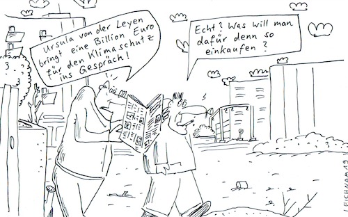 Cartoon: Im Gespräch (medium) by Leichnam tagged radio,gespräch,vonderleyen,leichnampolitik,leichnam,leichnamcartoon,billion,geld,einkaufen,europa,vorreiter