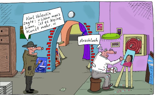 Cartoon: Karl (medium) by Leichnam tagged karl,valentin,kunst,maler,künstler,können,bilder,atelier,arschloch