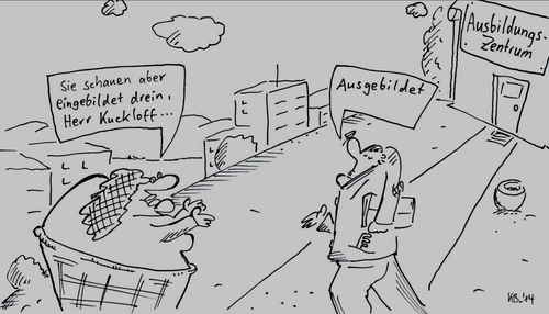 Cartoon: Kuckloff (medium) by Leichnam tagged ausgebildet,eingebildet,kuckloff