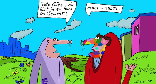 Cartoon: M.K. (medium) by Leichnam tagged kulti,multi,gesicht,bunt,farbe