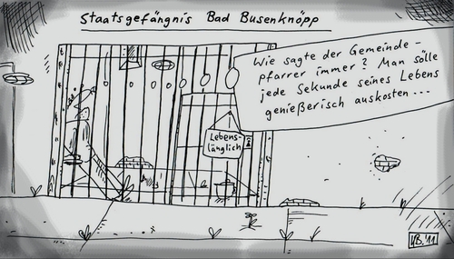Cartoon: SBB - Gemeindepfarrer (medium) by Leichnam tagged staatsgefängnis,bad,busenknöpp,gemeindepfarrer,knast,bau,gefängnis,gefangenenhaus,strafe,lebenslänglich