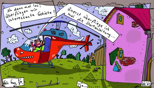Cartoon: Start (medium) by Leichnam tagged start,helicopter,hubschrauber,anleitung,interessante,gebiete,pilot,kein,gag