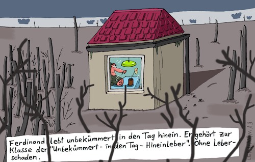 Cartoon: Tag (medium) by Leichnam tagged tag,ferdinand,unbekümmert,klasse,leber,leberschaden,leichnam,leichnamcartoon