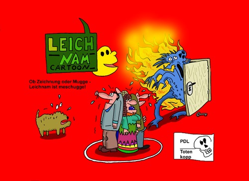 Cartoon: Tollhaus 2 (medium) by Leichnam tagged tollhaus,backcover,illu,leichnamcartoon