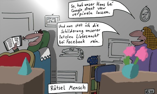 Cartoon: Unser Haus (medium) by Leichnam tagged internet,einstellen,schilderung,leichnam,mensch,rätsel,liebesnacht,google,view,street,verpixeln,haus