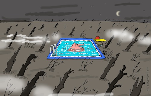 Cartoon: Wasserfreund (medium) by Leichnam tagged wasserfreund,düsternis,freibad,schwimmbad