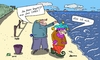 Cartoon: am Meer (small) by Leichnam tagged am,meer,wasser,strand,see,urlaub,das,wahre,leben,ich,nicht,begreifen,begriffsstutzig,narr,begeisterung,lebenslust