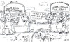 Cartoon: Die beiden Buden (small) by Leichnam tagged die,beiden,buden,schießbude,gewehre,rummelplatz,schausteller,geschäft,treffer,schüsse,lügen,wahrheit