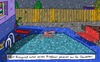Cartoon: Edgar (small) by Leichnam tagged edgar,pool,privat,sauwetter,nutzung,wasser,schwimmen,plantschen,freizeit,regen,wie,aus,kübeln,es,pisst