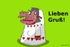 Cartoon: Geschminkt! (small) by Leichnam tagged geschminkt schabracke