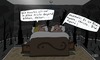 Cartoon: Karg und trist (small) by Leichnam tagged karg,trist,leichnam,düster,finster,dunkel,heiner,christa,ehe,schlafzimmer,bildtapete,gegend,baumleichen,totholz