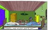Cartoon: Schlafzimmer (small) by Leichnam tagged schlafzimmer,schlafraum,kopf,angriff,attacke,ehe,elisabeth,schrecken,horror,zerfleischen,zerfetzen