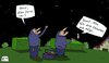 Cartoon: Zwei Handwerker (small) by Leichnam tagged handwerker sternhimmel nacht philosophie weltall sterne betrachtungen