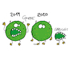 Cartoon: Grippe ohne Biss (small) by Trantow tagged grippe,influenza,corona,sarscov2,krank,gesundheit,virus,pandemie