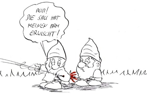 Cartoon: Variation eines Abgangs (medium) by kusubi tagged kusubi