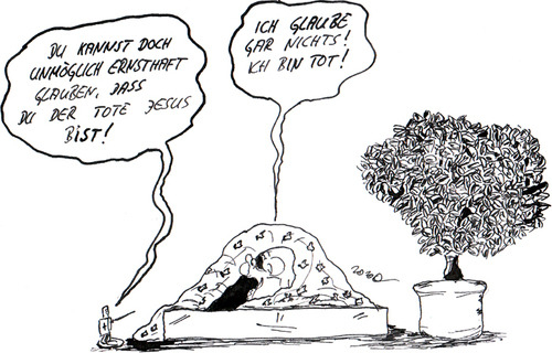 Cartoon: Wir warten auf die Auferstehung (medium) by kusubi tagged kusubi