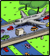 Cartoon: Acrophobia Airways (small) by cartertoons tagged airplanes,travel,flying,phobias,transportation,acrophobia,driving,cars