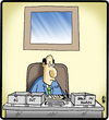 Cartoon: Back In Again (small) by cartertoons tagged business,office,desk,managers,work,companies,corporations,trays