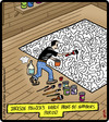 Cartoon: Pollock By Numbers (small) by cartertoons tagged jackson,pollock,painter,painting,fine,art