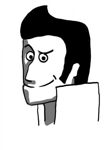 Cartoon: Elvis lebt! (medium) by Hirschpiel tagged elvis,sänger,portrait