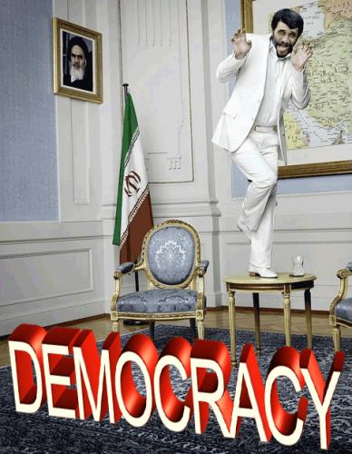 Cartoon: Democracy (medium) by Fareus tagged democracy,phobia,iran,mahmud,ahmadinedschad