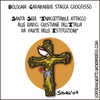 Cartoon: Crucifisso Blasfemo (small) by sdrummelo tagged crucifix,croce,religione,cattolica