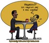 Cartoon: Mr. President (small) by sdrummelo tagged silvio berlusconi obama negro abbronzato battute barzellette premier bar