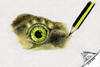 Cartoon: The eye of Speedy 2 (small) by swenson tagged animal,animals,reptil,reptilien,auge,eye