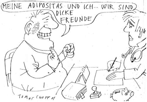 Cartoon: Adipositas (medium) by Jan Tomaschoff tagged adipositas