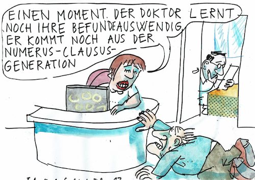 Cartoon: Ärzte (medium) by Jan Tomaschoff tagged medizinstudium,abiturnote,medizinstudium,abiturnote