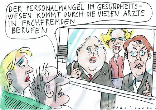Cartoon: Ärzte (medium) by Jan Tomaschoff tagged corona,ärzte,politik,corona,ärzte,politik