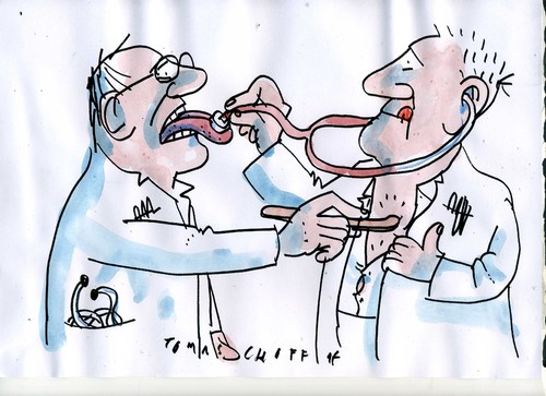 Cartoon: Ärzte unter sich (medium) by Jan Tomaschoff tagged medizin,medizin