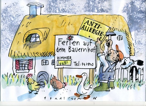 Cartoon: Allergien (medium) by Jan Tomaschoff tagged allergien,land,schmutz,natur,allergien,land,schmutz,natur