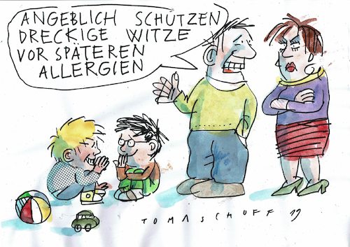 Cartoon: Allergien (medium) by Jan Tomaschoff tagged allergien,hygiene,schmutz,allergien,hygiene,schmutz,sex